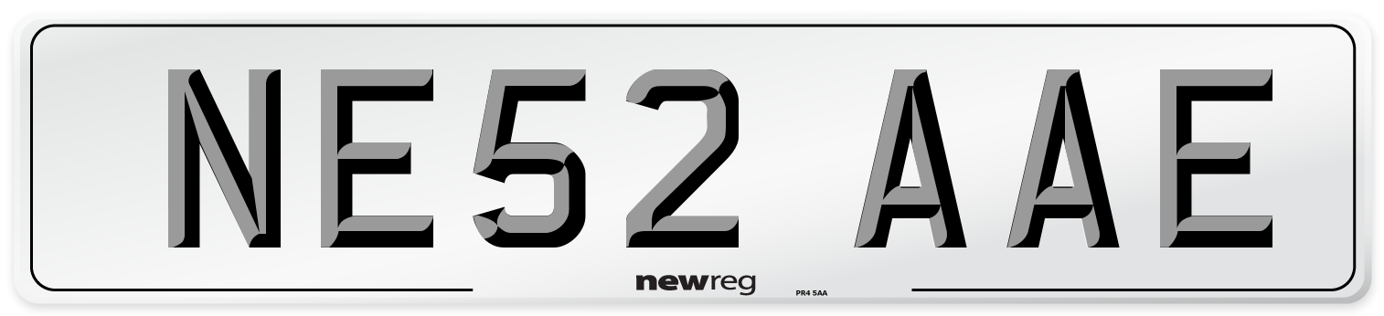 NE52 AAE Number Plate from New Reg